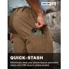 imageCQR Mens Convertible Cargo Tactical Pants Water Resistant Outdoor Hiking Pants Zip Off Lightweight Stretch Work PantsRocky Hazelnut