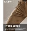 imageCQR Mens Convertible Cargo Tactical Pants Water Resistant Outdoor Hiking Pants Zip Off Lightweight Stretch Work PantsRocky Hazelnut