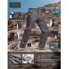 imageCQR Mens Convertible Cargo Tactical Pants Water Resistant Outdoor Hiking Pants Zip Off Lightweight Stretch Work PantsRocky Jet Grey
