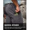 imageCQR Mens Convertible Cargo Tactical Pants Water Resistant Outdoor Hiking Pants Zip Off Lightweight Stretch Work PantsRocky Jet Grey