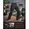 imageCQR Mens Convertible Cargo Tactical Pants Water Resistant Outdoor Hiking Pants Zip Off Lightweight Stretch Work PantsRunyon Black