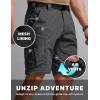 imageCQR Mens Convertible Cargo Tactical Pants Water Resistant Outdoor Hiking Pants Zip Off Lightweight Stretch Work PantsRunyon Cargo WBelt Black