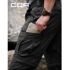 imageCQR Mens Convertible Cargo Tactical Pants Water Resistant Outdoor Hiking Pants Zip Off Lightweight Stretch Work PantsRunyon Cargo WBelt Black