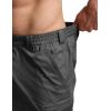 imageCQR Mens Convertible Cargo Tactical Pants Water Resistant Outdoor Hiking Pants Zip Off Lightweight Stretch Work PantsRunyon Cargo WBelt Charcoal