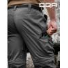 imageCQR Mens Convertible Cargo Tactical Pants Water Resistant Outdoor Hiking Pants Zip Off Lightweight Stretch Work PantsRunyon Cargo WBelt Charcoal