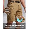 imageCQR Mens Convertible Cargo Tactical Pants Water Resistant Outdoor Hiking Pants Zip Off Lightweight Stretch Work PantsRunyon Cargo WBelt Cougar