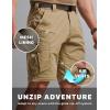 imageCQR Mens Convertible Cargo Tactical Pants Water Resistant Outdoor Hiking Pants Zip Off Lightweight Stretch Work PantsRunyon Cargo WBelt Dune Khaki