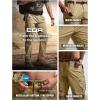 imageCQR Mens Convertible Cargo Tactical Pants Water Resistant Outdoor Hiking Pants Zip Off Lightweight Stretch Work PantsRunyon Cargo WBelt Dune Khaki