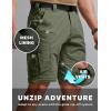 imageCQR Mens Convertible Cargo Tactical Pants Water Resistant Outdoor Hiking Pants Zip Off Lightweight Stretch Work PantsRunyon Cargo WBelt Green Kelp