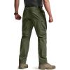 imageCQR Mens Convertible Cargo Tactical Pants Water Resistant Outdoor Hiking Pants Zip Off Lightweight Stretch Work PantsRunyon Cargo WBelt Green Kelp