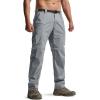 imageCQR Mens Convertible Cargo Tactical Pants Water Resistant Outdoor Hiking Pants Zip Off Lightweight Stretch Work PantsRunyon Cargo WBelt Stone