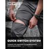 imageCQR Mens Convertible Cargo Tactical Pants Water Resistant Outdoor Hiking Pants Zip Off Lightweight Stretch Work PantsRunyon Charcoal