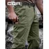imageCQR Mens Convertible Cargo Tactical Pants Water Resistant Outdoor Hiking Pants Zip Off Lightweight Stretch Work PantsRunyon Green Kelp