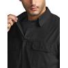 imageCQR Mens Flannel Button Down Shirts Soft Cotton Plaid Long Sleeve Tactical Work Shirt Warm Outdoor Essential with PocketStealth Black