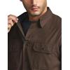 imageCQR Mens Flannel Button Down Shirts Soft Cotton Plaid Long Sleeve Tactical Work Shirt Warm Outdoor Essential with PocketStealth Dark Brown
