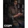 imageCQR Mens Flannel Button Down Shirts Soft Cotton Plaid Long Sleeve Tactical Work Shirt Warm Outdoor Essential with PocketStealth Dark Brown