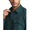 imageCQR Mens Flannel Button Down Shirts Soft Cotton Plaid Long Sleeve Tactical Work Shirt Warm Outdoor Essential with PocketStealth Forest Green