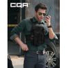 imageCQR Mens Flannel Button Down Shirts Soft Cotton Plaid Long Sleeve Tactical Work Shirt Warm Outdoor Essential with PocketStealth Forest Green