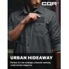 imageCQR Mens Flannel Button Down Shirts Soft Cotton Plaid Long Sleeve Tactical Work Shirt Warm Outdoor Essential with PocketStealth Grey