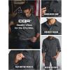 imageCQR Mens Flannel Button Down Shirts Soft Cotton Plaid Long Sleeve Tactical Work Shirt Warm Outdoor Essential with PocketStealth Grey