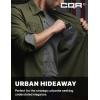 imageCQR Mens Flannel Button Down Shirts Soft Cotton Plaid Long Sleeve Tactical Work Shirt Warm Outdoor Essential with PocketStealth Hunter Green