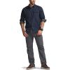 imageCQR Mens Flannel Button Down Shirts Soft Cotton Plaid Long Sleeve Tactical Work Shirt Warm Outdoor Essential with PocketStealth Navy