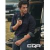 imageCQR Mens Flannel Button Down Shirts Soft Cotton Plaid Long Sleeve Tactical Work Shirt Warm Outdoor Essential with PocketStealth Navy