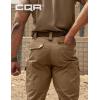 imageCQR Mens Flex Stretch Tactical Pants Water Resistant Ripstop Cargo Pants Lightweight EDC Outdoor Work Hiking PantsIntense Coyote