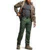 imageCQR Mens Flex Stretch Tactical Pants Water Resistant Ripstop Cargo Pants Lightweight EDC Outdoor Work Hiking PantsIntense Green Kelp