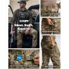 imageCQR Mens Flex Stretch Tactical Pants Water Resistant Ripstop Cargo Pants Lightweight EDC Outdoor Work Hiking PantsIntense Utility Camo