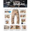 imageCQR Mens Flex Stretch Tactical Pants Water Resistant Ripstop Cargo Pants Lightweight EDC Outdoor Work Hiking PantsSneak Alamo Khaki