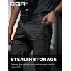 imageCQR Mens Flex Stretch Tactical Pants Water Resistant Ripstop Cargo Pants Lightweight EDC Outdoor Work Hiking PantsSneak Black