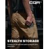 imageCQR Mens Flex Stretch Tactical Pants Water Resistant Ripstop Cargo Pants Lightweight EDC Outdoor Work Hiking PantsSneak Cougar
