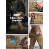 imageCQR Mens Flex Stretch Tactical Pants Water Resistant Ripstop Cargo Pants Lightweight EDC Outdoor Work Hiking PantsSneak Cougar
