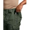 imageCQR Mens Flex Stretch Tactical Pants Water Resistant Ripstop Cargo Pants Lightweight EDC Outdoor Work Hiking PantsTacstretch Cargo Green Kelp