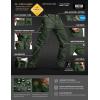imageCQR Mens Flex Stretch Tactical Pants Water Resistant Ripstop Cargo Pants Lightweight EDC Outdoor Work Hiking PantsTacstretch Cargo Green Kelp
