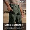 imageCQR Mens Flex Stretch Tactical Pants Water Resistant Ripstop Cargo Pants Lightweight EDC Outdoor Work Hiking PantsTacstretch Cargo Green Kelp