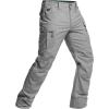 imageCQR Mens Flex Stretch Tactical Pants Water Resistant Ripstop Cargo Pants Lightweight EDC Outdoor Work Hiking PantsTacstretch Cargo Zip Stone