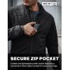 imageCQR Mens Lightweight Insulated Jacket Windproof Packable Water Resistant Warm Active Coat for Hiking Work Outdoor TacticalFrame Black