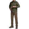 imageCQR Mens Lightweight Insulated Jacket Windproof Packable Water Resistant Warm Active Coat for Hiking Work Outdoor TacticalLayer Army Green  Soil Green