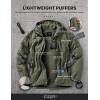 imageCQR Mens Lightweight Insulated Jacket Windproof Packable Water Resistant Warm Active Coat for Hiking Work Outdoor TacticalLightweight Olive
