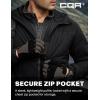 imageCQR Mens Lightweight Insulated Jacket Windproof Packable Water Resistant Warm Active Coat for Hiking Work Outdoor TacticalVeil Black