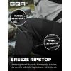 imageCQR Mens Lightweight Vent Hiking Pants WaterResistant ampamp Breathable Sports Outdoor Athletic Pants with Elastic WaistAscend Bolt Black