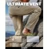 imageCQR Mens Lightweight Vent Hiking Pants WaterResistant ampamp Breathable Sports Outdoor Athletic Pants with Elastic WaistAscend Crux Alamo Khaki