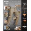imageCQR Mens Lightweight Vent Hiking Pants WaterResistant ampamp Breathable Sports Outdoor Athletic Pants with Elastic WaistAscend Crux Alamo Khaki