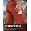 imageCQR Mens Lightweight Vent Hiking Pants WaterResistant ampamp Breathable Sports Outdoor Athletic Pants with Elastic WaistAscend Crux Burnt Orange
