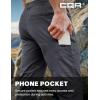 imageCQR Mens Lightweight Vent Hiking Pants WaterResistant ampamp Breathable Sports Outdoor Athletic Pants with Elastic WaistAscend Crux Carbon Grey