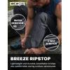 imageCQR Mens Lightweight Vent Hiking Pants WaterResistant ampamp Breathable Sports Outdoor Athletic Pants with Elastic WaistAscend Crux Carbon Grey