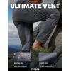imageCQR Mens Lightweight Vent Hiking Pants WaterResistant ampamp Breathable Sports Outdoor Athletic Pants with Elastic WaistAscend Crux Carbon Grey