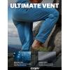 imageCQR Mens Lightweight Vent Hiking Pants WaterResistant ampamp Breathable Sports Outdoor Athletic Pants with Elastic WaistAscend Crux Glaucous